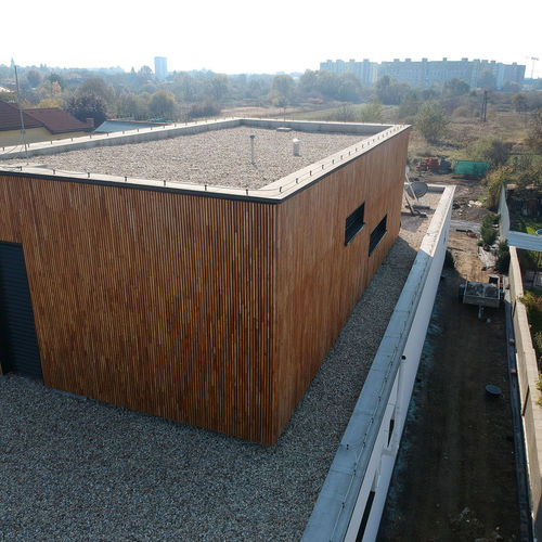 Rodinný dom, Michalovce, plochá strecha, dodaná PVC strešná fólia Bauder Thermofol LAMINA PREŠOV