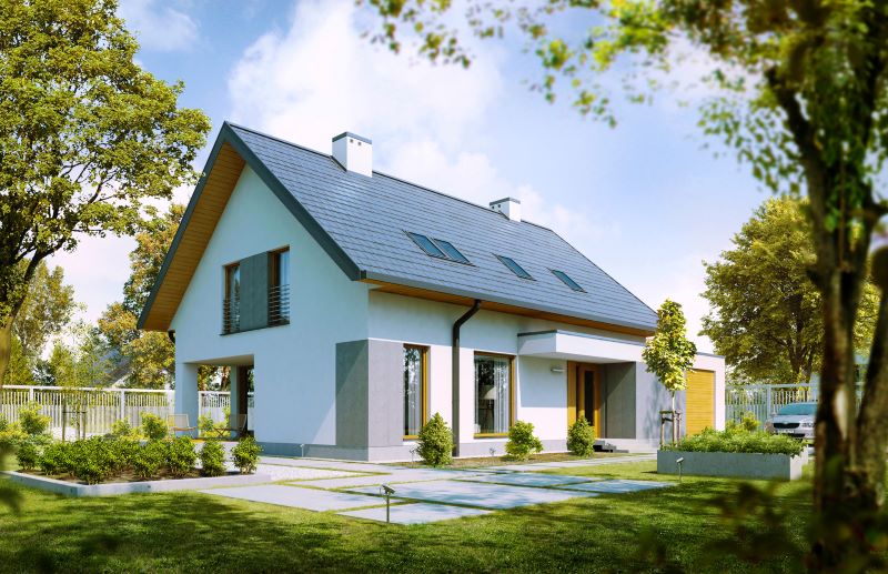 GALECO STAL2 dom s hranatým odkvapom a strešnými podhľadmi z PVC GALECO STAL2 dom s hranatým odkvapom a strešnými podhľadmi z PVC