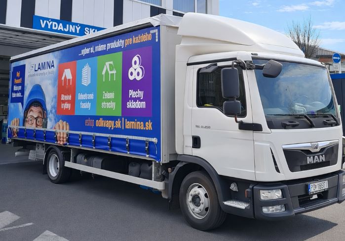LAMINA PREŠOV nákladné auto Man s plachtou